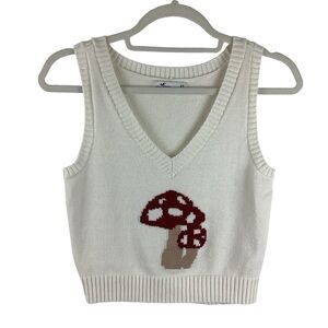 Hollister Mushroom Sweater Vest Size XS